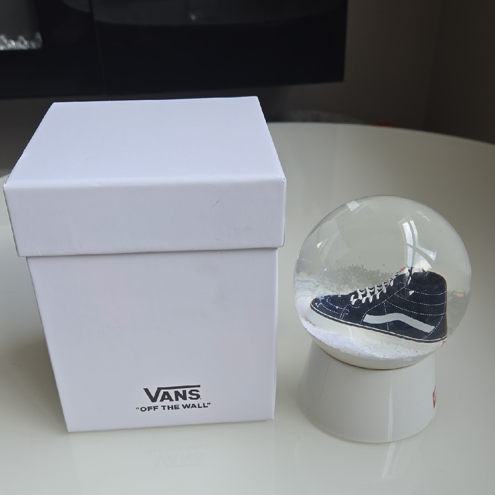 Vans Navy & White High-Top Skate Shoe Decorative Snow Globe